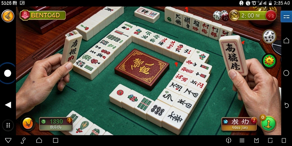 Tampilan gameplay Mahjong yang menarik dan menantang di BENTO4D.