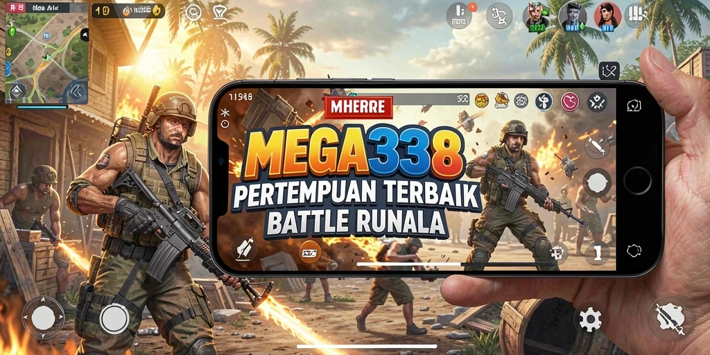 Tangkapan layar dari gameplay seru MEGA338 di Battle Royale.