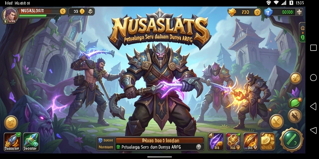 Tampilan permainan NUSASLOTS yang penuh aksi dalam genre ARPG.