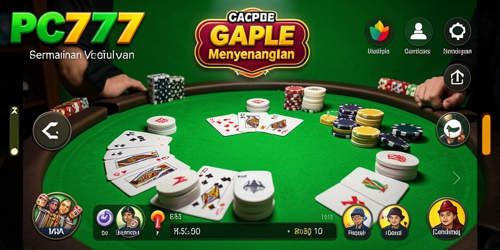 Screenshot gameplay PC777 menampilkan keseruan bermain Gaple.