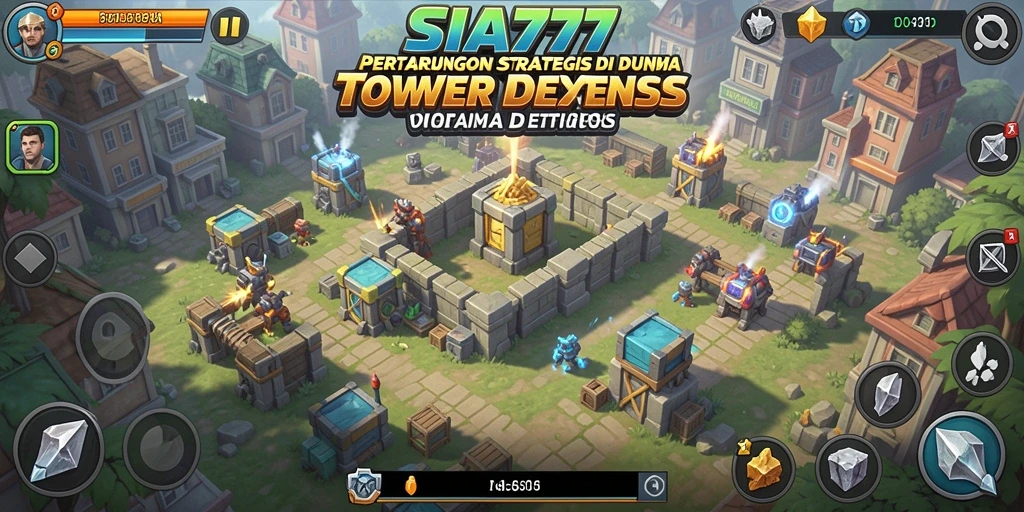 Tampilan gameplay SIA777 yang menarik dalam genre Tower Defense.