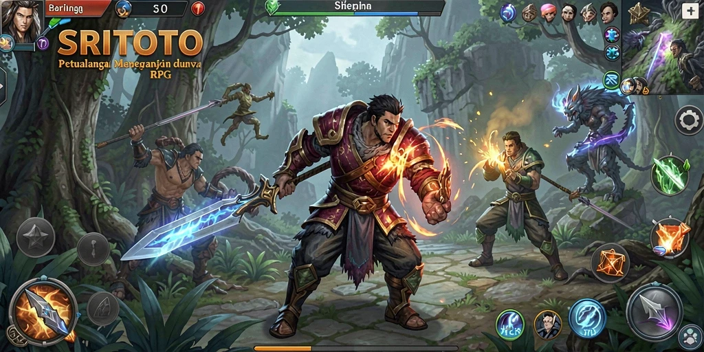 Gameplay SRITOTO yang memukau dan penuh aksi RPG.
